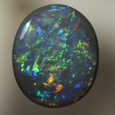 SOLID BLACK OPAL Bright fire. Pinfire pattern.